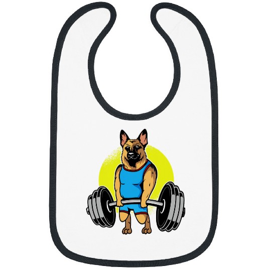 Weightlifting I Deadlift Fitness I Gym German Shepherd Bibs