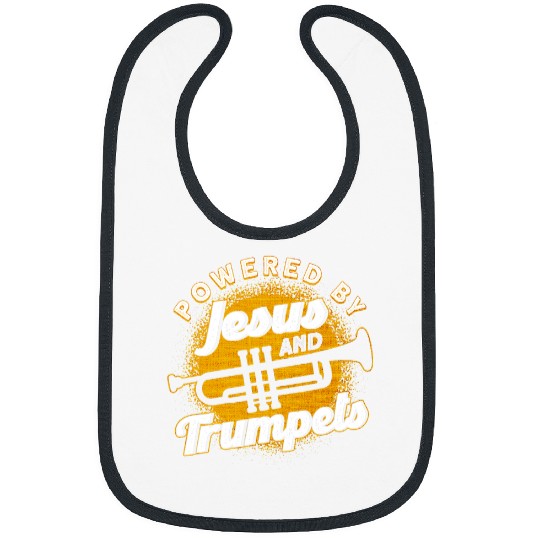 Trumpet Lover Powered by Jesus and Trumpet Bibs