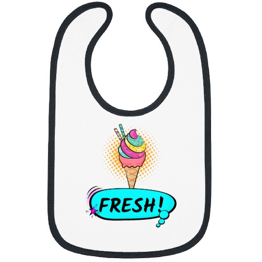 Fresh Ice Cream Retro Pop Art Unisex Bibs
