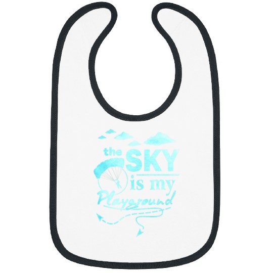 Skydiving Gift The Sky Is My Playground Paragliding Paraglider Parachute Bibs