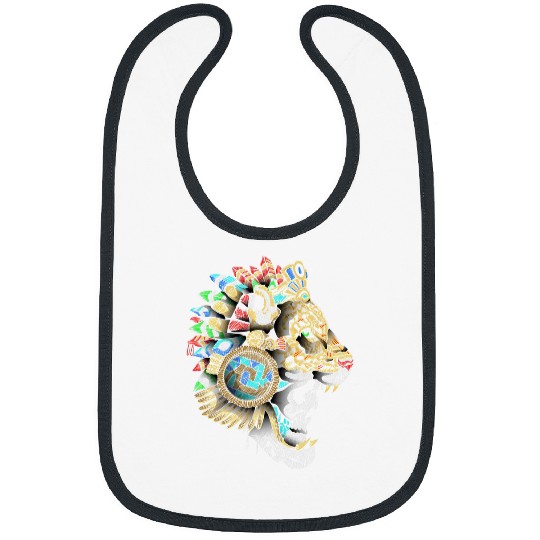 Skeletons Skulls panthers Huichol Sugar Skull Calavera Mexican Aztec Skull Bibs