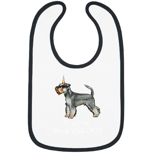 Pony Unicorns Funny Miniature Schnauzer Trust Me Im A Unicorns Dog Ponies Bibs