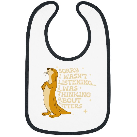 Otters Thinking About Otters Cute Wildlife Sea Otter Nature Bibs