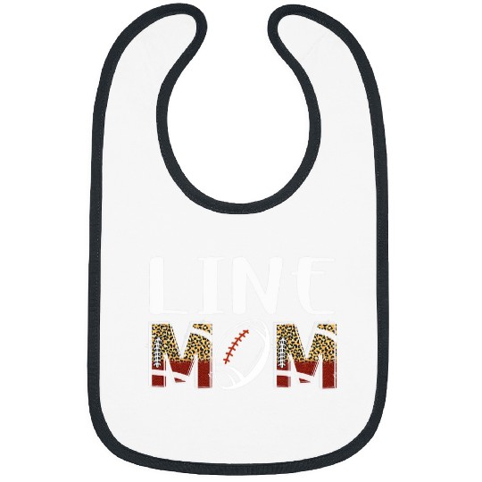 Football Lineman Mom Line Mom Leopart Football Player Bibs