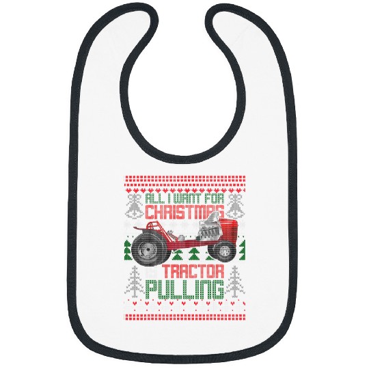 Tractor driving Christmas Tractor Pulling Tractorpulling Ugly xmass Sweater Bibs