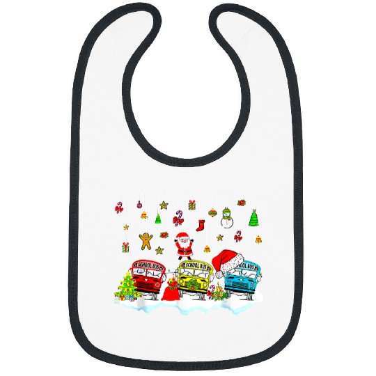 Santa Claus School Bus Driver Christmas Costume xmass Pajama202 Bibs