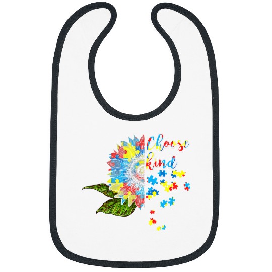 Autism Choose Kind Autism awareness Sunflower Mom Women Cute Gifts 21 Neurodiverse Bibs