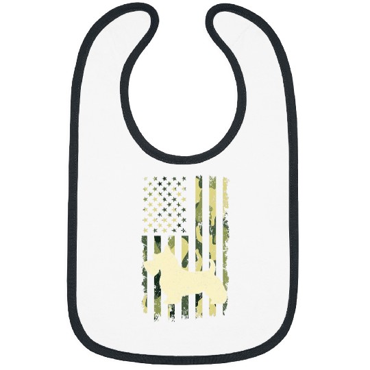 Dog Scottish Terrier s Camouflage s American Flag 3 Bibs