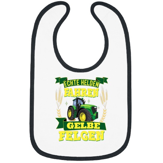 Tractor driving Real heroes driving yellow rims farmer tractor Bibs