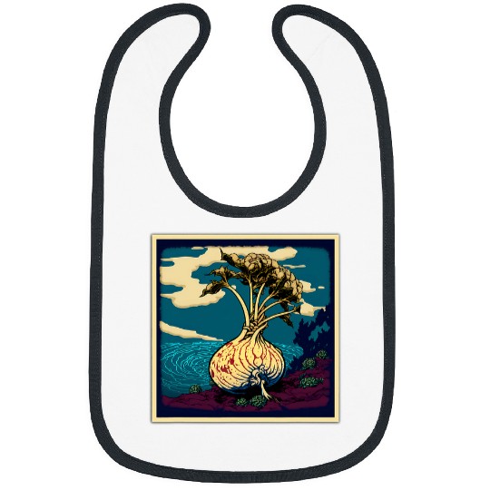 Surrealism Japanese Painting Turnip Bibs