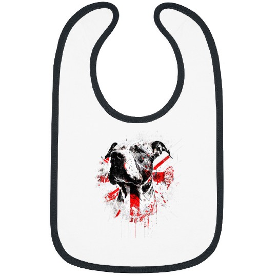 Bully Staffordshire Bull Terrier Dog Pitbull UK flag Staffy Pitbull Dog Bibs