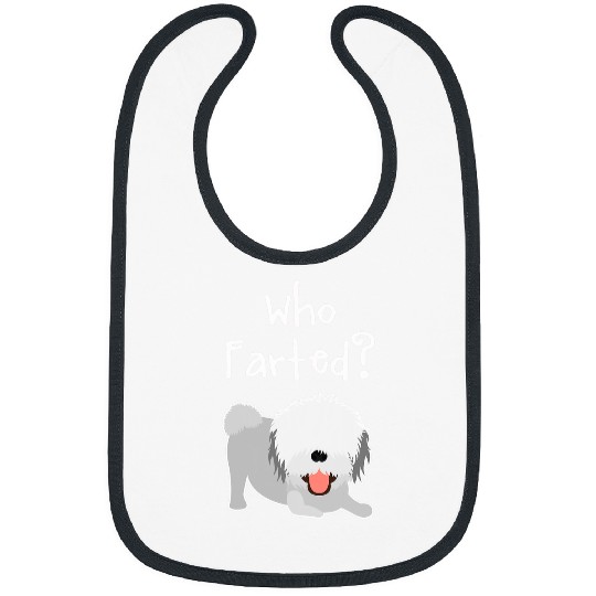 Bearded Collie funny dog lover gift idea who farted Bibs