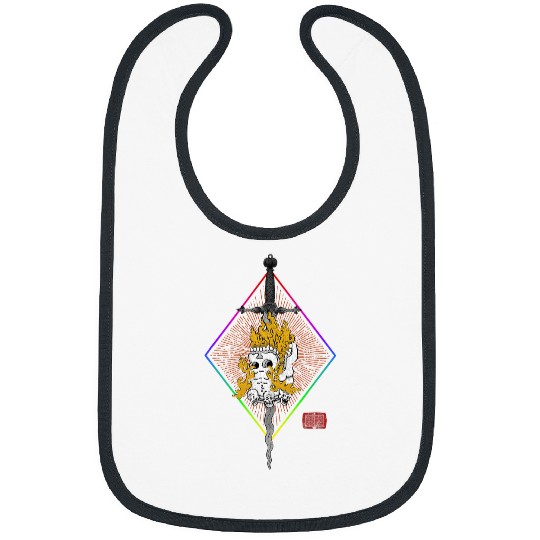 Skeletons Skulls Tibetan Skull on fires Yoga Meditation for Men Women Skull Bibs