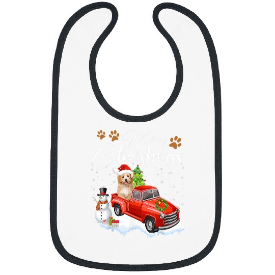 Funny Shih Tzu Dog Snow Red Truck Christmas xmass Tree Pajama Bibs