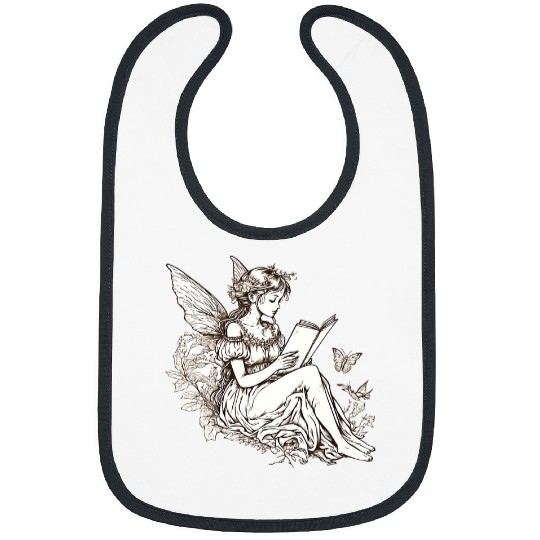 Reading Book Cottagecore Fairy Reading Book Librarian Bookworm Grunge Reader Bibs