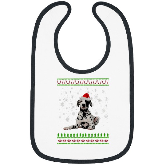 Dalmatian Ugly Christmas Dalmatian xmass Merry Christmas 451 Dog Lover Dalmatians Dog Bibs