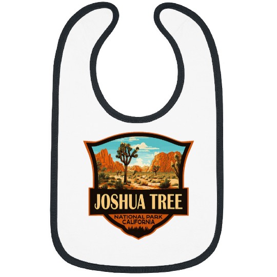 Joshua Tree National Park Illustration Retro Badge Bibs