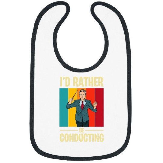 Conducting with Conductor and Baton in Music orchestra Bibs
