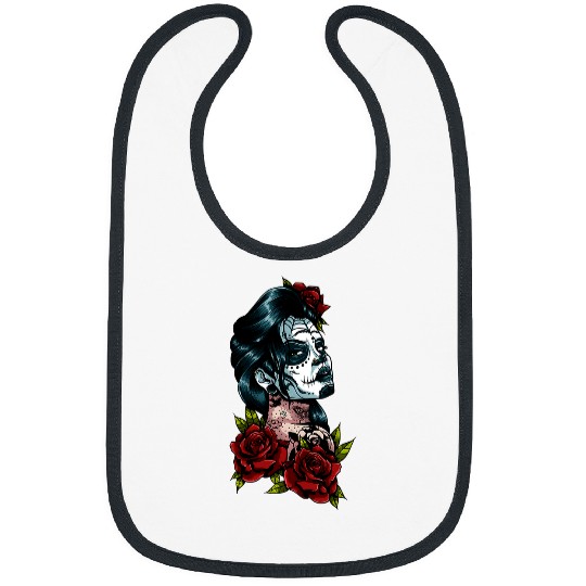 Skeletons Skulls Catrina La Calavera Sugar Skull Halloween Day of the Deads 193 Skull Bibs