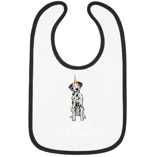Pony Unicorns Funny Dalmatian Unicorns Ponies Bibs