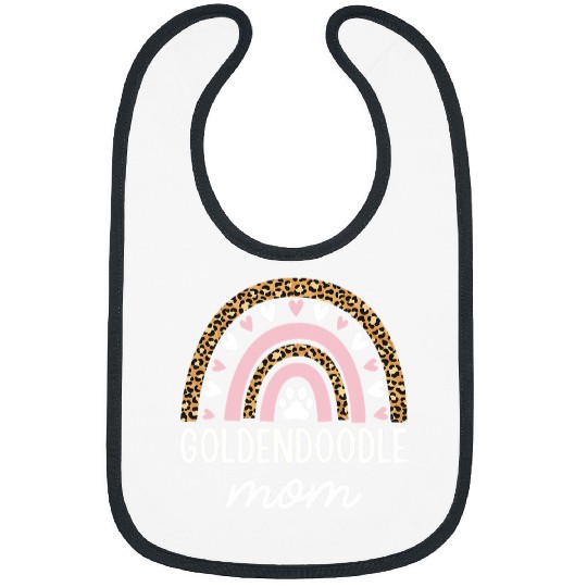 Goldendoodle Mom Rainbow Leopard Mothers Day Golden Doodle Doodle Dog Bibs