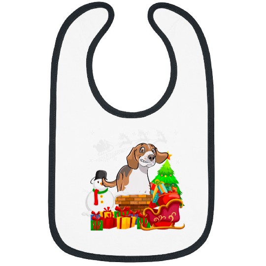 English Foxhound Funny Christmas Dog 3 Bibs
