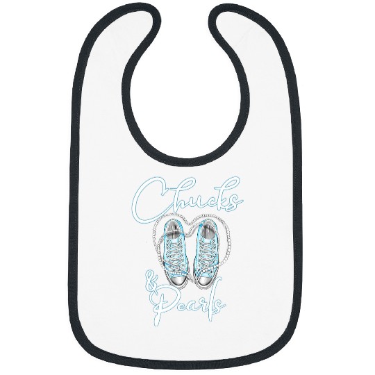 Chucks and Pearls 2 Bibs