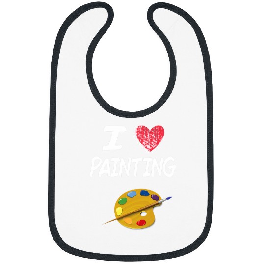 I Love Painting A Great Passion or Hobby Gift Idea Bibs