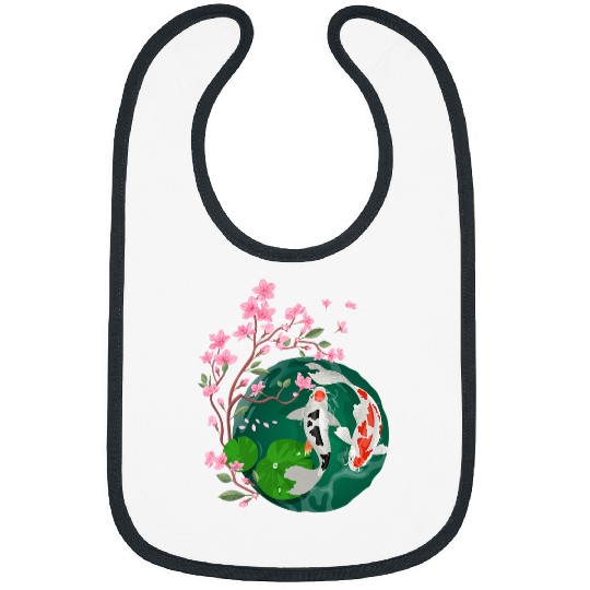 Tattoo Ink Japanese Koi Fish Cherry Blossom Tattoo Inspired vintages Art Bibs