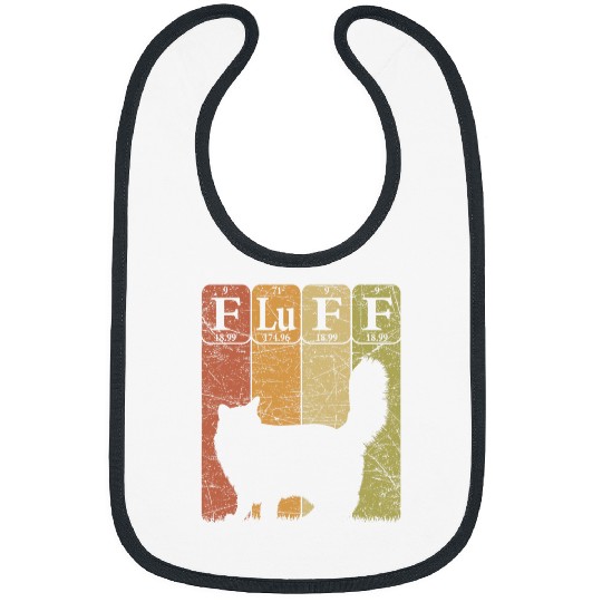 Fluff Cat Periodic Table Elements Cat Lover Cat Scientist Bibs