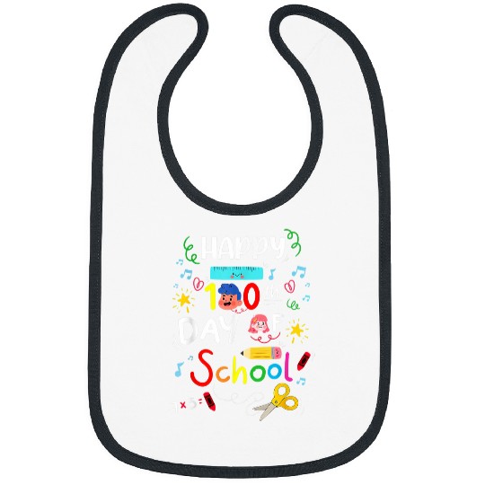 happy 100th day of school 100 days of school teacher student Bibs