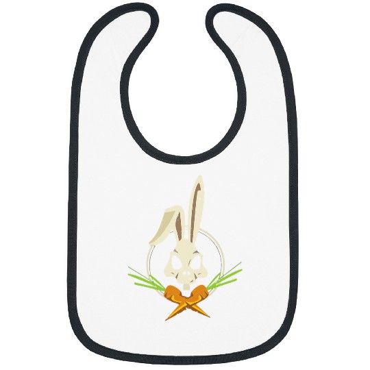 Skeletons Skulls Rabbit Crossbones Carrots Easter Day Skull Bibs