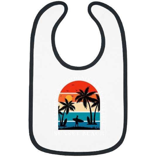 Surf Life vintages Retro Style Santa Monica californias surfing paradise Bibs