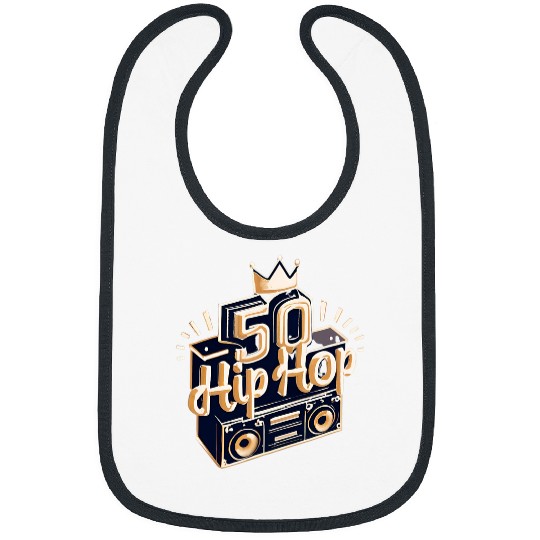 50 HipHop Anniversary Rap Music Break Dancing Graffiti Art Bibs