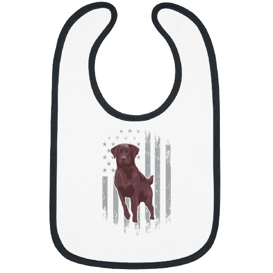 Labrador Lab Dog Chocolate Lab American Flag Brown Labrador Retriever Owner Bibs