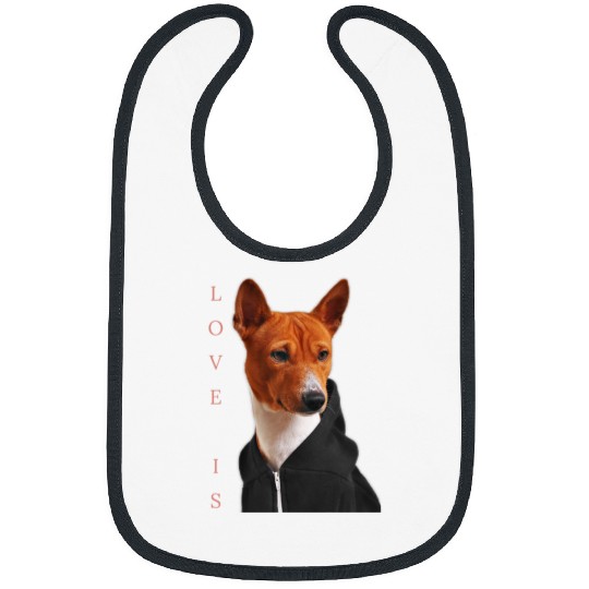 Dog Basenji Love Basenji Dog Mom Dad Puppy Cute Pet Valentines Tee 6 Bibs