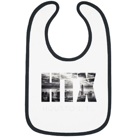 HTX City of Houston Skyline Art Downtown Texas Souvenir Gift Bibs