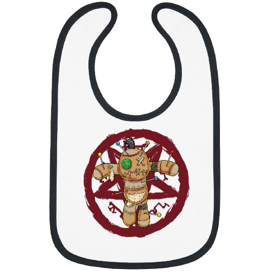 Pastel Goth Satanic Voodoo Doll Cute Halloween For Teen 2 Bibs