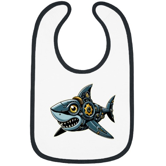 Shark Robots Robotics Engineering Technology Programmer Bibs