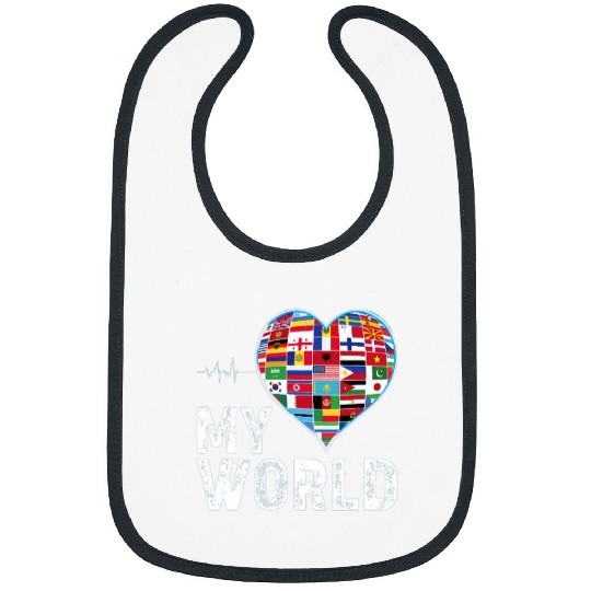 Flags of the Countries of the WorldInternational Heartbeat Bibs