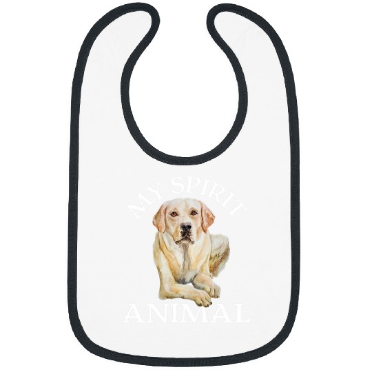Labrador Lab Dog My Spirit Animal Funny Dog Mom Bibs