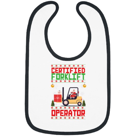 Certified Forklift Operator Christmas Pajamas Driver Xmas Bibs