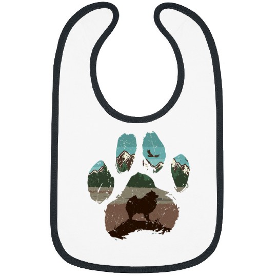 Pomchi Paw Mom Dad Dog Lover Women Bibs