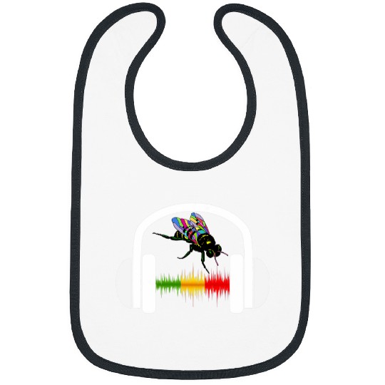 Bee Music Sound Headphone Design Bibs