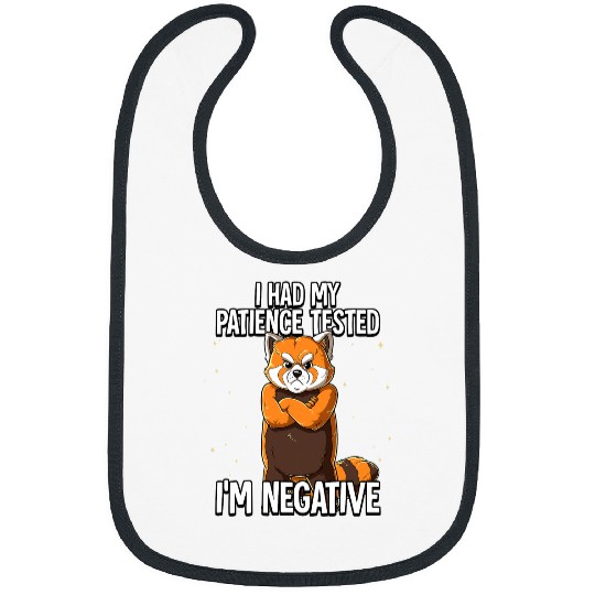 Funny Bear I Had My Patience Tested Im Negative Red Panda Cute Bears Bibs