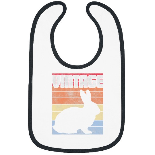 Rabbits Bunny Retro Style vintages 70s 80s 90s Gift Bibs