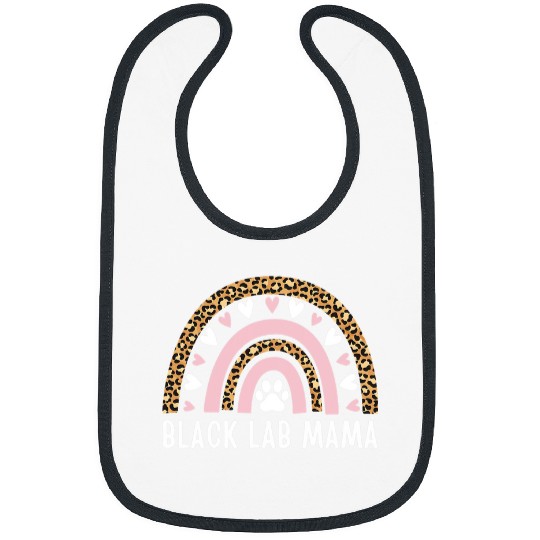 Labrador Lab Dog Black Lab Mama Rainbow Leopard Mothers Day Black Labrador Bibs