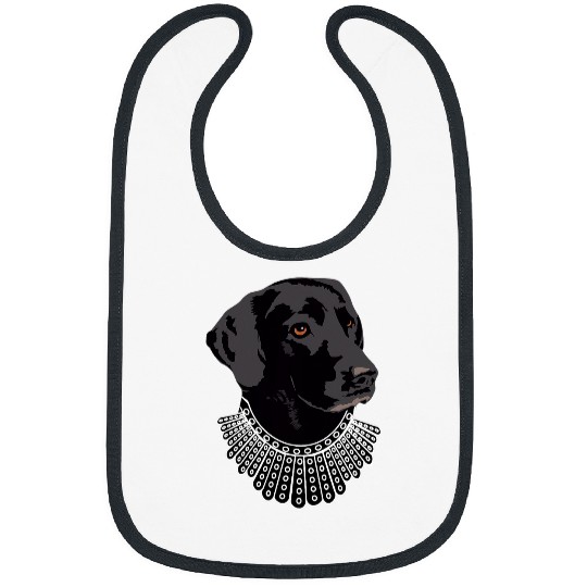 Labrador Lab Dog with Ruth Bader Ginsburg Collar RBG Labrador Bibs