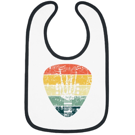 Skeletons Skulls Retro 70s 80s Rock Roll Skeletons Guitar Music Lover Skull Bibs