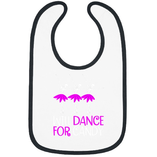 Skeletons Skulls Will Dance for Candy Dancing Skeletons Halloween Squad Girls Skull Bibs